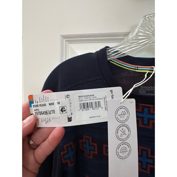 New Smartwool Merino Thermal Crew Baselayer Breathable Odor Resistant M $139 - Picture 5 of 9